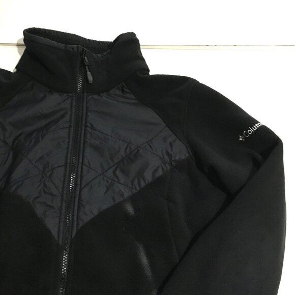 Columbia Womens XL Black Fleece Jacket Full Zip Interchange - Picture 3 of 8